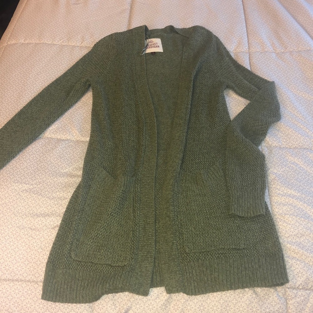 Long Green Cardigan